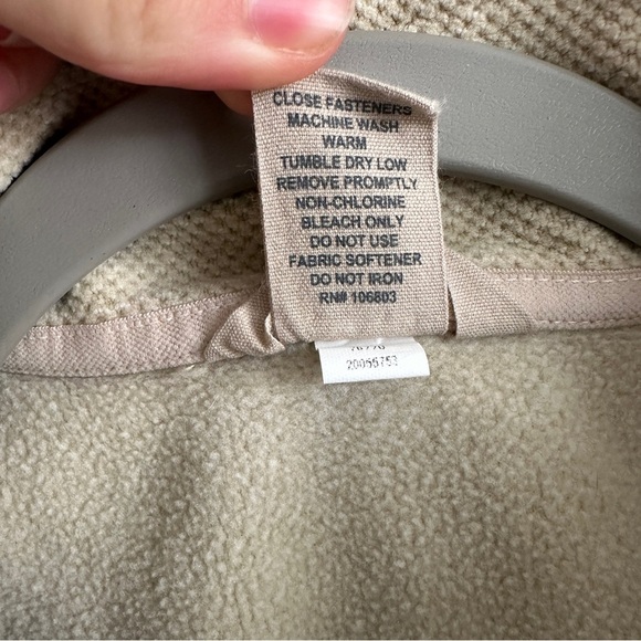 Duluth Tradjng Co. Cream Fleece Zip Vest Medium - Picture 5 of 11